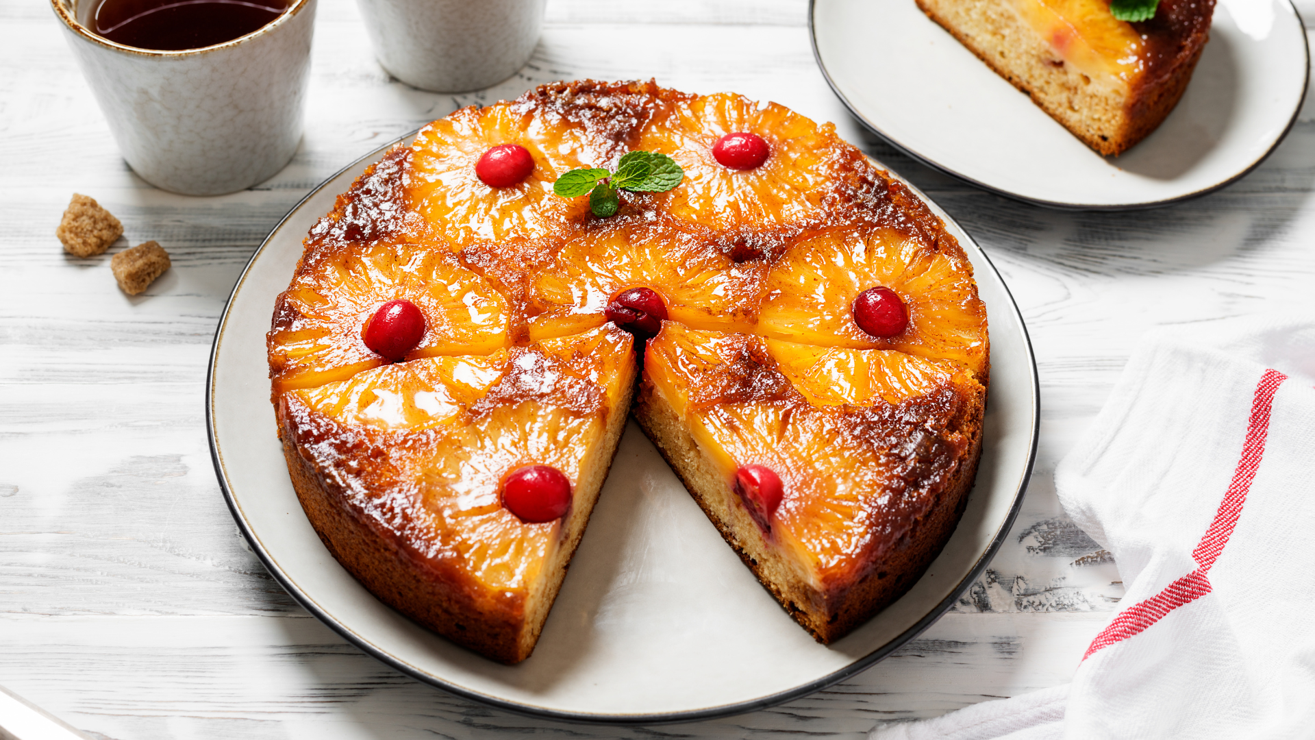 Pineapple Upside-Down Cake with Macadamia Nut Oil