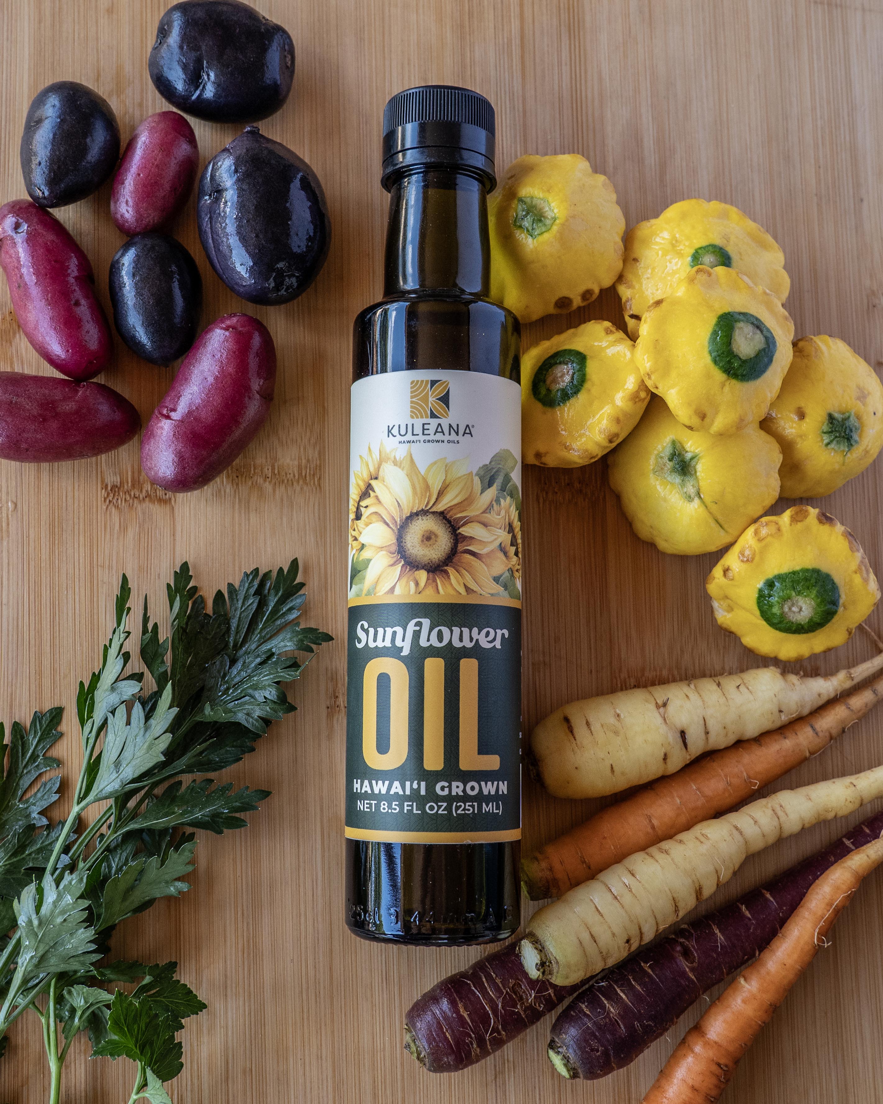 Kuleana® Sunflower Oil, 8.5 oz bottle with pour spout