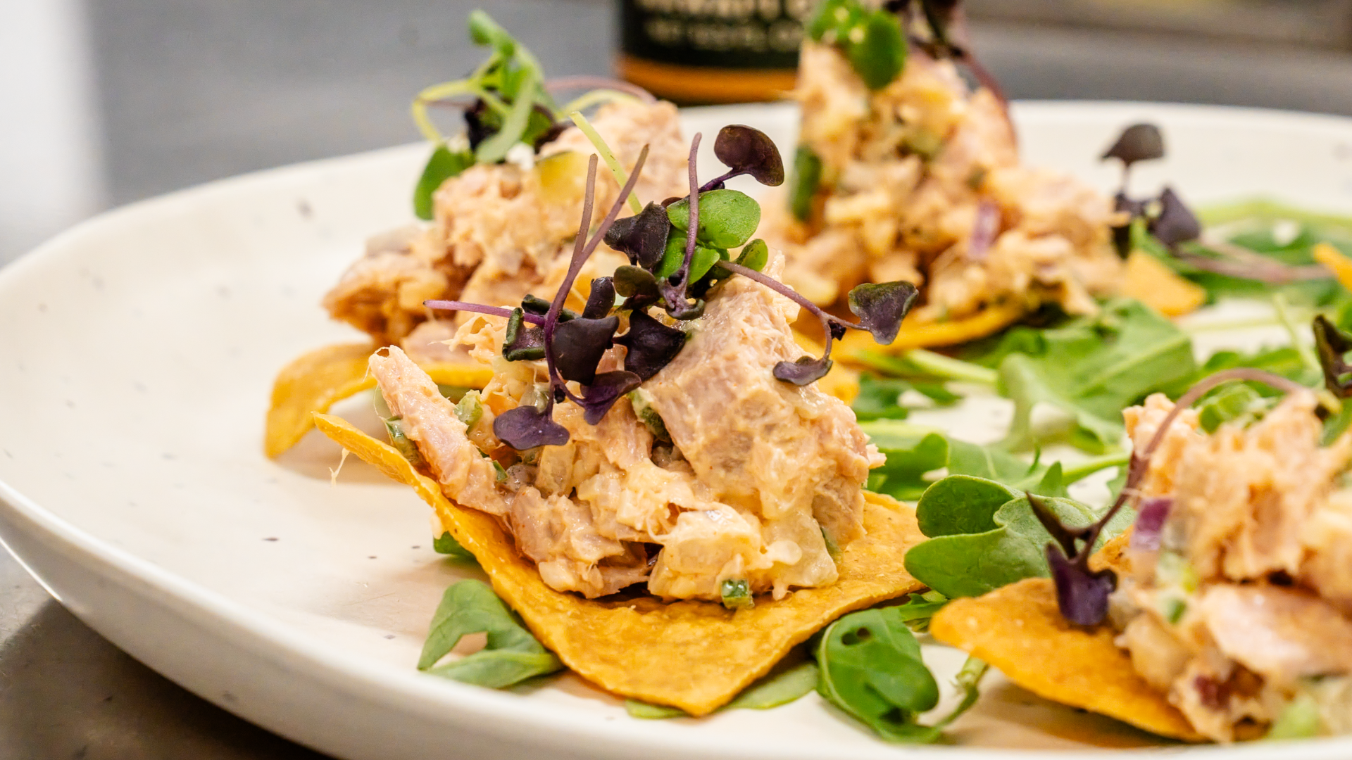 Chef Eric Morrissette of Maui Brewing Co. makes Ahi Tuna Confit Tostadas with Kuleana Oil